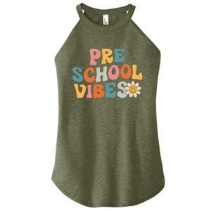 Preschool Vibes Preschool Team Retro 1st Day Of School Women's Perfect Tri Rocker Tank