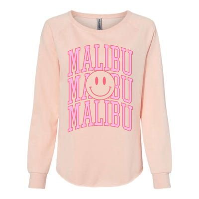 Preppy Varsity Pink Malibu California Womens California Wash Sweatshirt