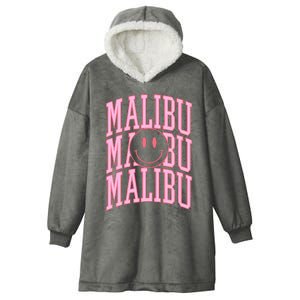 Preppy Varsity Pink Malibu California Hooded Wearable Blanket