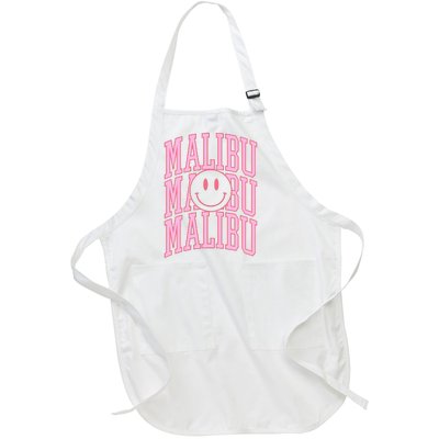 Preppy Varsity Pink Malibu California Full-Length Apron With Pockets