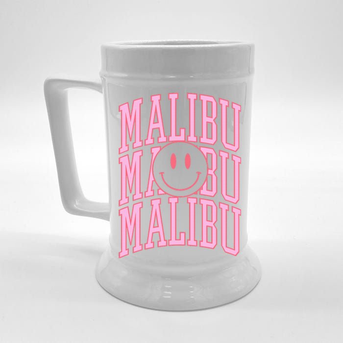 Preppy Varsity Pink Malibu California Beer Stein