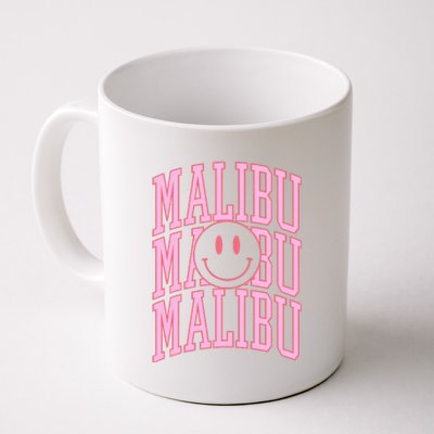 Preppy Varsity Pink Malibu California Coffee Mug