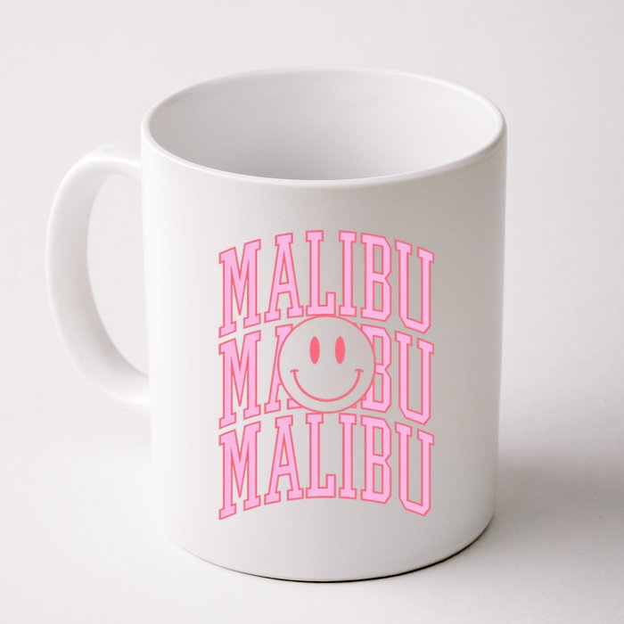 Preppy Varsity Pink Malibu California Coffee Mug