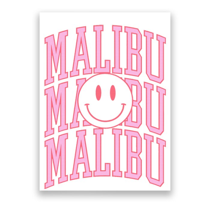 Preppy Varsity Pink Malibu California Poster