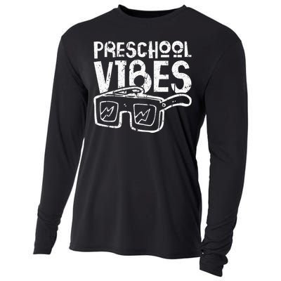 Preschool Vibes Preschool Teacher Cooling Performance Long Sleeve Crew