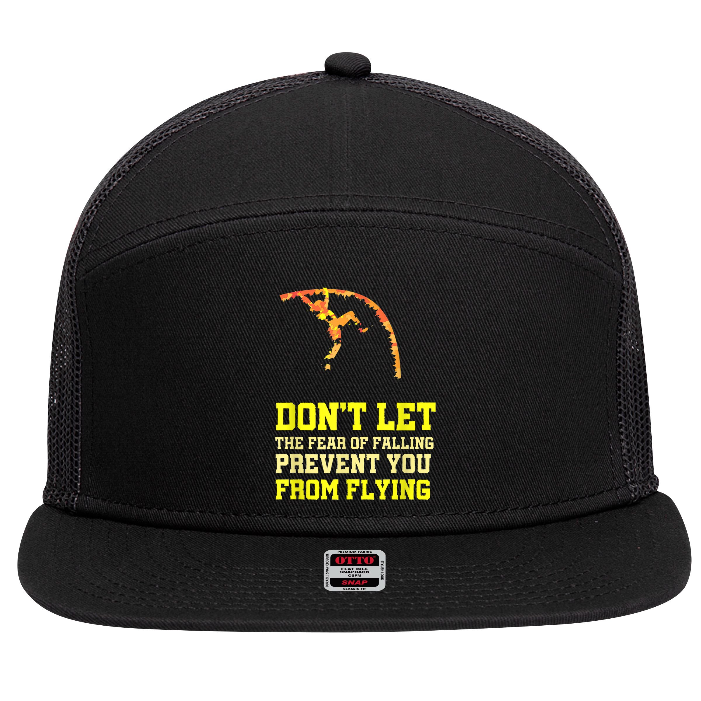 Pole Vaulting Pole Track & Field Pole Vault 7 Panel Mesh Trucker Snapback Hat