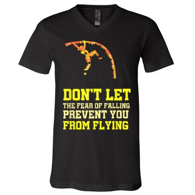 Pole Vaulting Pole Track & Field Pole Vault V-Neck T-Shirt