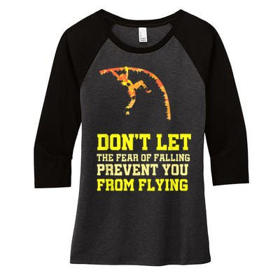 Pole Vaulting Pole Track & Field Pole Vault Women's Tri-Blend 3/4-Sleeve Raglan Shirt