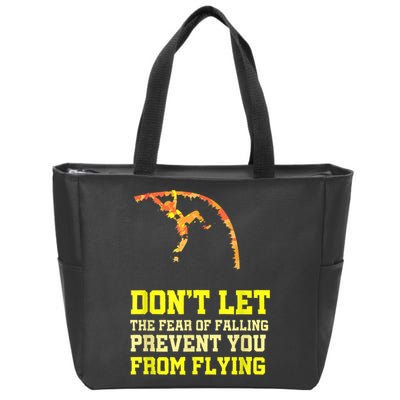 Pole Vaulting Pole Track & Field Pole Vault Zip Tote Bag