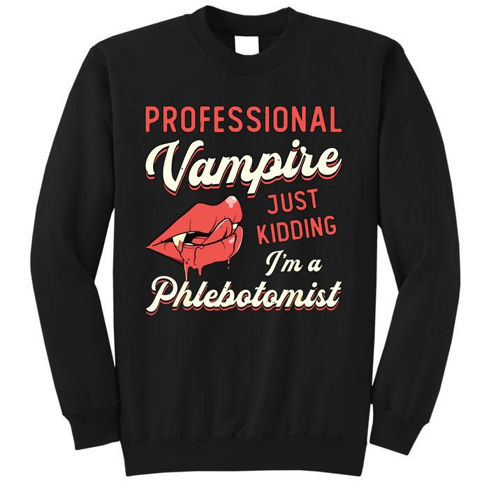 Professional Vampire Phlebotomyl Nurse Retro Phlebotomist Sweatshirt