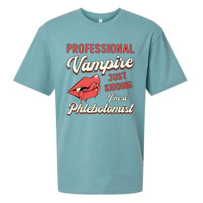 Professional Vampire Phlebotomyl Nurse Retro Phlebotomist Sueded Cloud Jersey T-Shirt