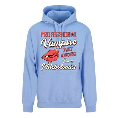 Professional Vampire Phlebotomyl Nurse Retro Phlebotomist Unisex Surf Hoodie