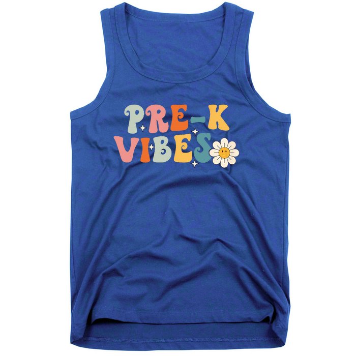 PreK Vibes Pre Kindergarten Team Retro 1st Day Of School Tank Top