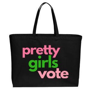 Pretty Vote Cotton Canvas Jumbo Tote