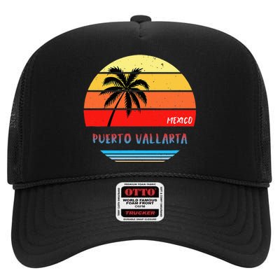 Puerto Vallarta Puerto Vallarta Mexico High Crown Mesh Back Trucker Hat