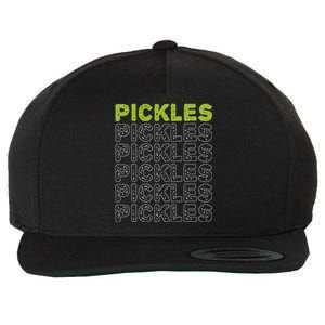 Pickles Vegan Pickle Lover Vegetable Farming Vegetarian Wool Snapback Cap