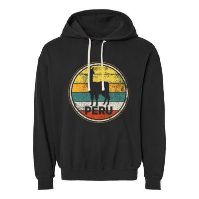 Peru Vicuna Peruvian Retro Vintage Garment-Dyed Fleece Hoodie