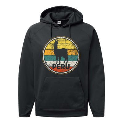 Peru Vicuna Peruvian Retro Vintage Performance Fleece Hoodie