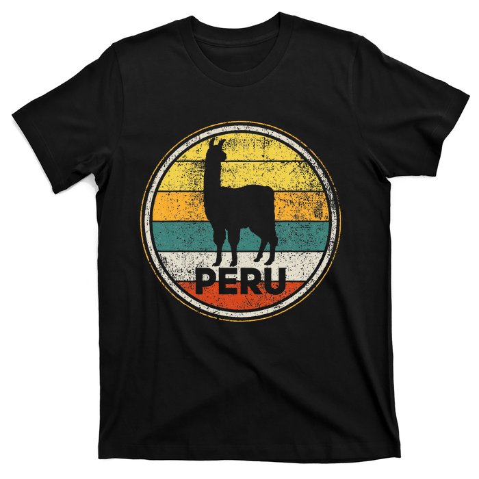 Peru Vicuna Peruvian Retro Vintage T-Shirt