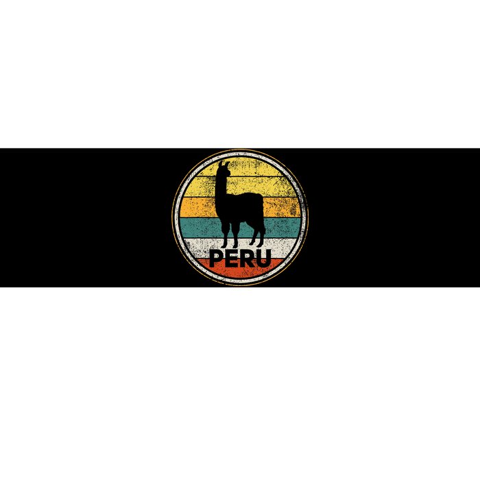 Peru Vicuna Peruvian Retro Vintage Bumper Sticker