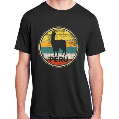 Peru Vicuna Peruvian Retro Vintage Adult ChromaSoft Performance T-Shirt