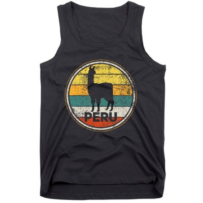 Peru Vicuna Peruvian Retro Vintage Tank Top