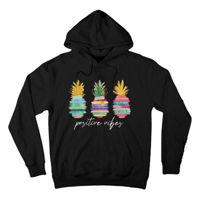 Positive Vibe Pineapple Transfer Day Infertility Ivf Mom Dad Tall Hoodie