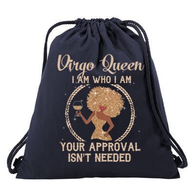 Ph Virgo Queen Birthday Zodiac Costume Black Funny Gift Drawstring Bag