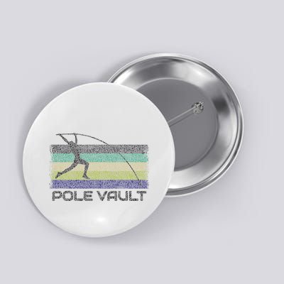 Pole Vault Retro Fun Pole Vaulting Design For Your Vaulter Button