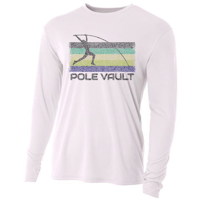 Pole Vault Retro Fun Pole Vaulting Design For Your Vaulter Cooling Performance Long Sleeve Crew