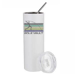 Pole Vault Retro Fun Pole Vaulting Design For Your Vaulter Stainless Steel Tumbler