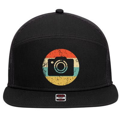 Photographer Vintage Retro Camera 7 Panel Mesh Trucker Snapback Hat