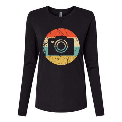 Photographer Vintage Retro Camera Womens Cotton Relaxed Long Sleeve T-Shirt