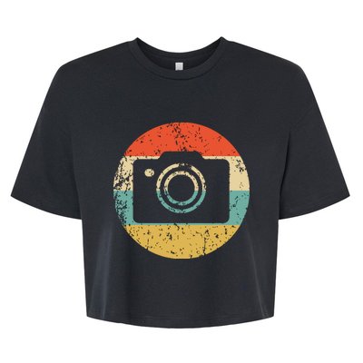 Photographer Vintage Retro Camera Bella+Canvas Jersey Crop Tee