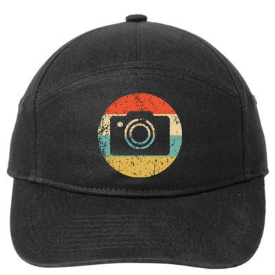 Photographer Vintage Retro Camera 7-Panel Snapback Hat