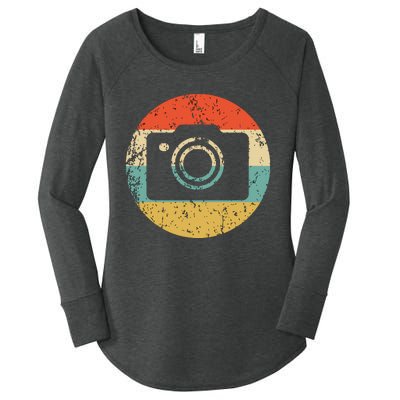 Photographer Vintage Retro Camera Women's Perfect Tri Tunic Long Sleeve Shirt