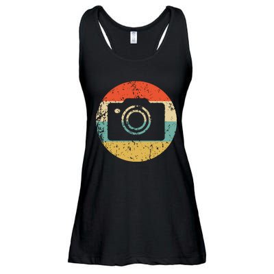 Photographer Vintage Retro Camera Ladies Essential Flowy Tank