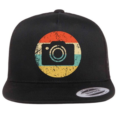 Photographer Vintage Retro Camera Flat Bill Trucker Hat