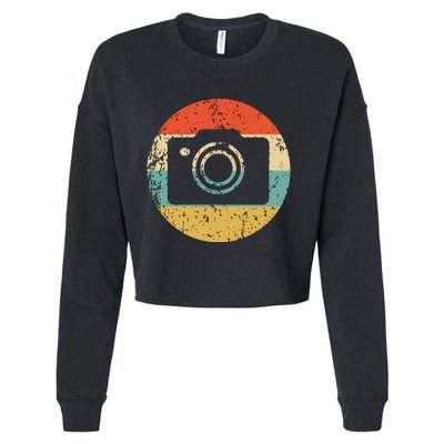 Photographer Vintage Retro Camera Cropped Pullover Crew