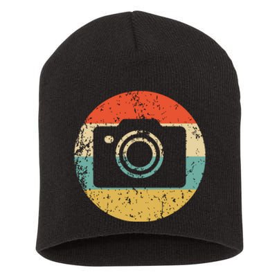 Photographer Vintage Retro Camera Short Acrylic Beanie