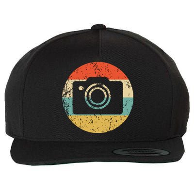 Photographer Vintage Retro Camera Wool Snapback Cap