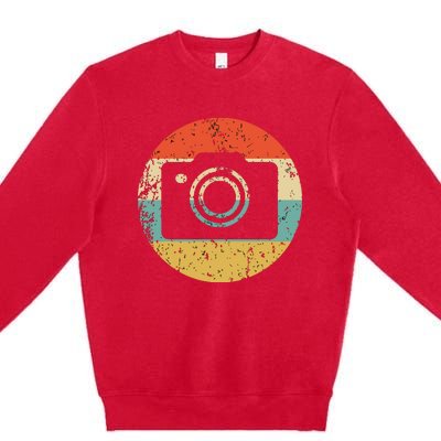 Photographer Vintage Retro Camera Premium Crewneck Sweatshirt