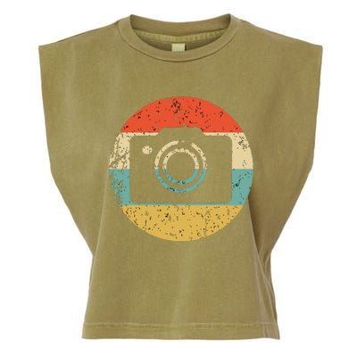 Photographer Vintage Retro Camera Garment-Dyed Women's Muscle Tee