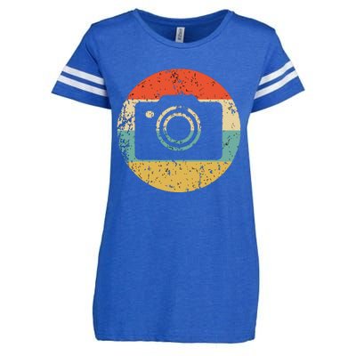 Photographer Vintage Retro Camera Enza Ladies Jersey Football T-Shirt