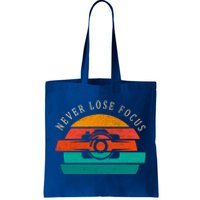 Photographer Vintage Retro Camera Never Lose Focus Great Gift Tote Bag