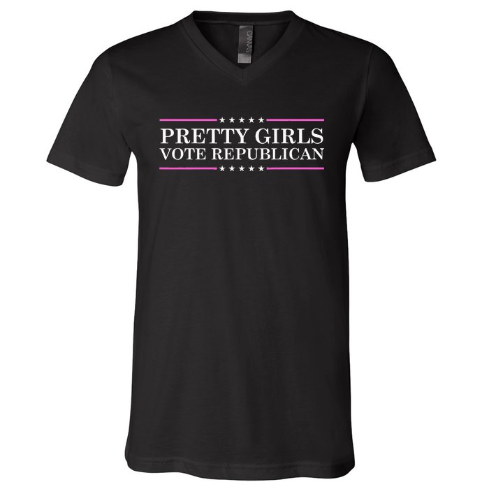 Pretty Vote Republican V-Neck T-Shirt