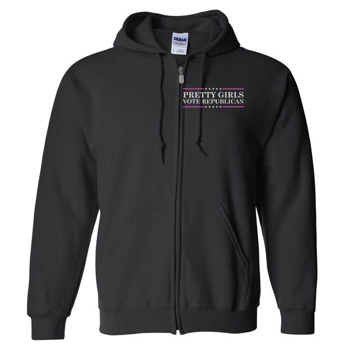 Pretty Vote Republican Full Zip Hoodie