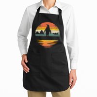 Penguin Vintage Retro Sunset Penguin Lover Apron