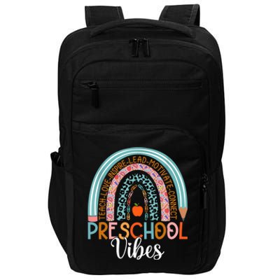 Preschool Vibes Rainbow Preschool Teacher Team Preschool Gift Impact Tech Backpack