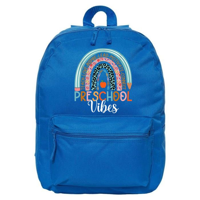 Preschool Vibes Rainbow Preschool Teacher Team Preschool Gift 16 in Basic Backpack